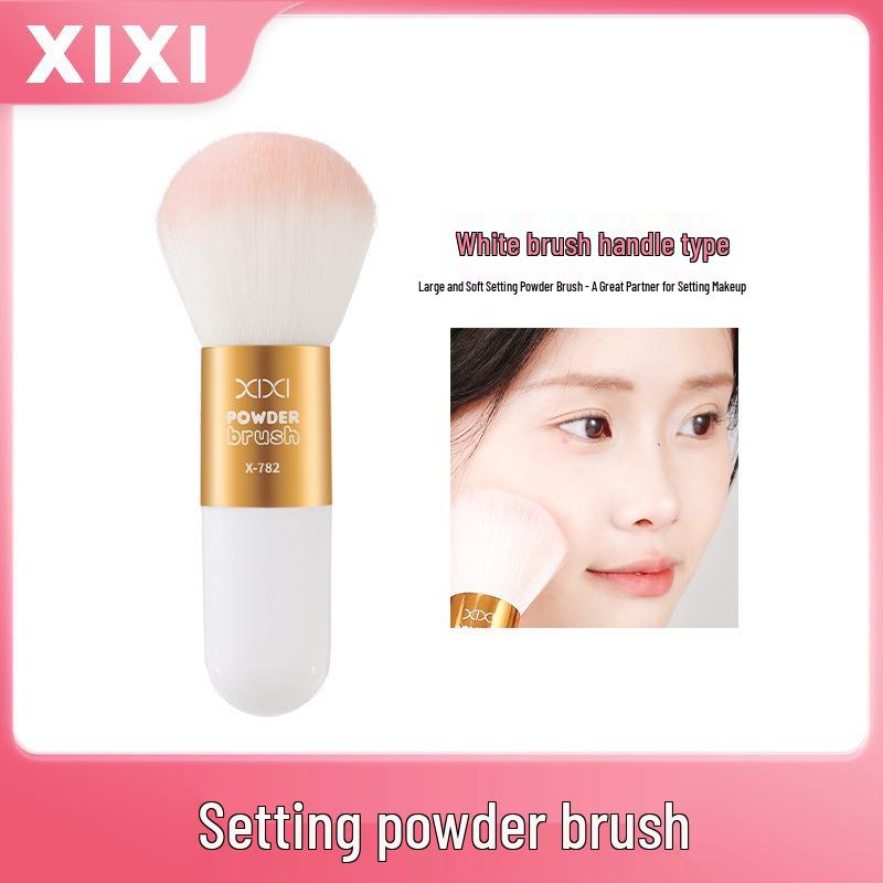 

xixi Easy-Use Loose Powder Brush with Natural Fluffy Bristles for Beginners