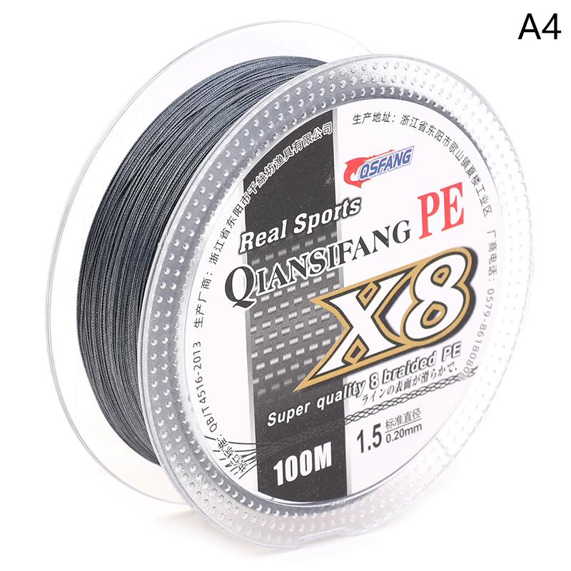 

100М 8 Прядей Плетеный ПЭ Рыболовный Шнур Мультифиламентная Прочная Леска Долговечная Леска для Путешествий Морской/Ручьевой Рыбалки PE 1.5