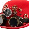 Steampunk Styles Oval Top Hat With Removable Goggles And Compasses Halloween Costume Accessory for Women and Men