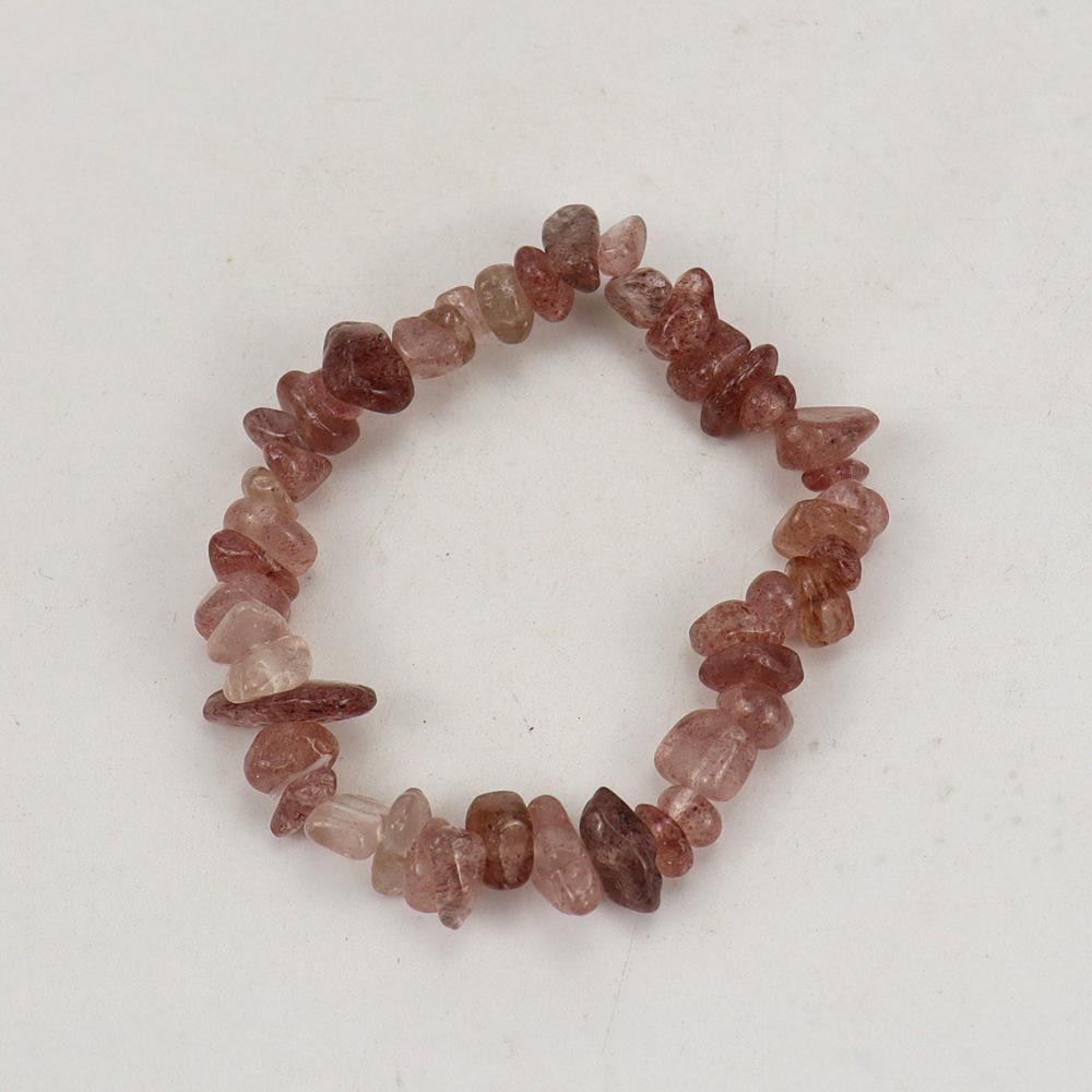 Handmade Beaded Natural Crystal Crushed Stone Bracelet B54