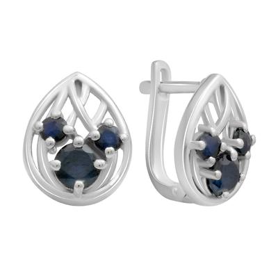 Cercei din argint cu safir natural 2.238ct (2178705)