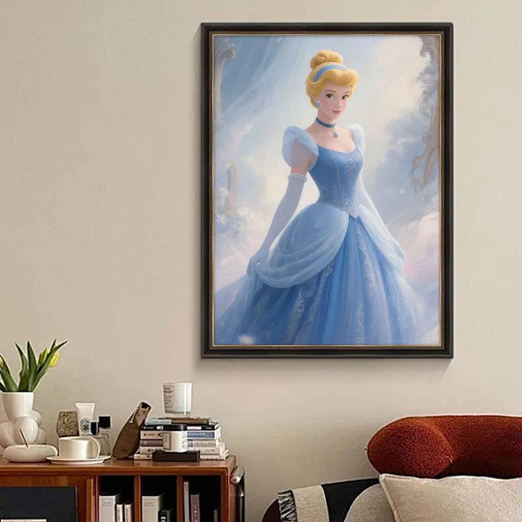 DIY Diamond Painting The Princess In The Oil Painting Cross Stitch Kit Mosaic Art Diamond Painting Full Circle Diamond Home Decoration