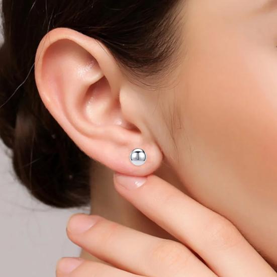 1 Pair Women Faux Pearl Earrings Daily Ear Studs Unisex Piercing Alloy Stud Earrings Commuting Party Prom Ear Jewelry