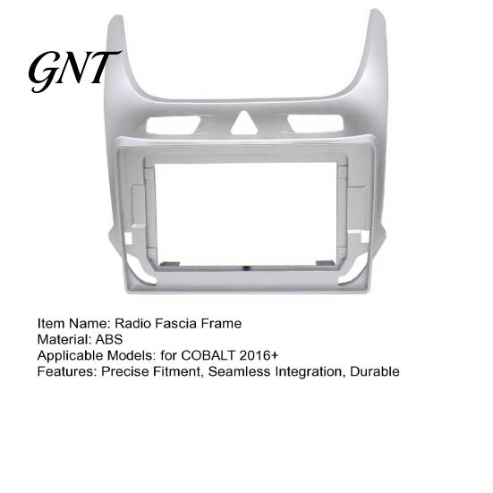 ABS Plastic Dash Dashplate 10-Inch Car Radio Fascia Frame Kit for Cobalt 2016+, Center Console Automotive Trim Cover Navigation Mounting Bracket,