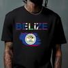 Belize Flag Graphic Tee: Unisex Travel Souvenir Shirt and Kids Tshirt