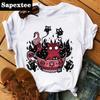 Satan Demon Death Scary T Shirt Women Devil Satanist Funny Cartoon Tshirt Grim Reaper Baphomet Tshirt Satanism Top Tees Female