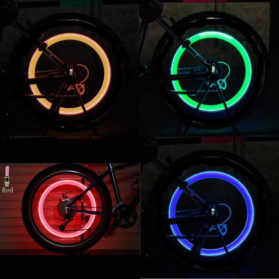 2 x Blikající Krytky Ventilků Kol LED Světla pro Auto Kolo Motocykl