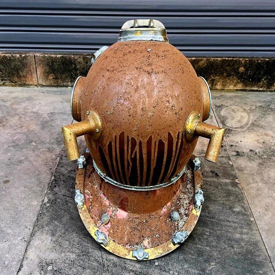Rusty 1921 Anchor Engineering Diving Helmet US Navy Mark V Deep Sea Diver Helmet Nautical Helmet Maritime Gift