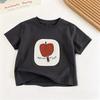 16 Age Children Tshirt Summer Clothing Simple Fashion Printed Tees Tops Shortsleeved Kids Costume Loose Casual Girls Tshirts