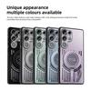 Brouillard Glacé Alliage d'Aluminium Creux Dissipation Thermique Pour Coque Magsafe Pour Samsung S26 Ultra S25 Plus Support Rotatif à 360° Housse Arrière de Protection