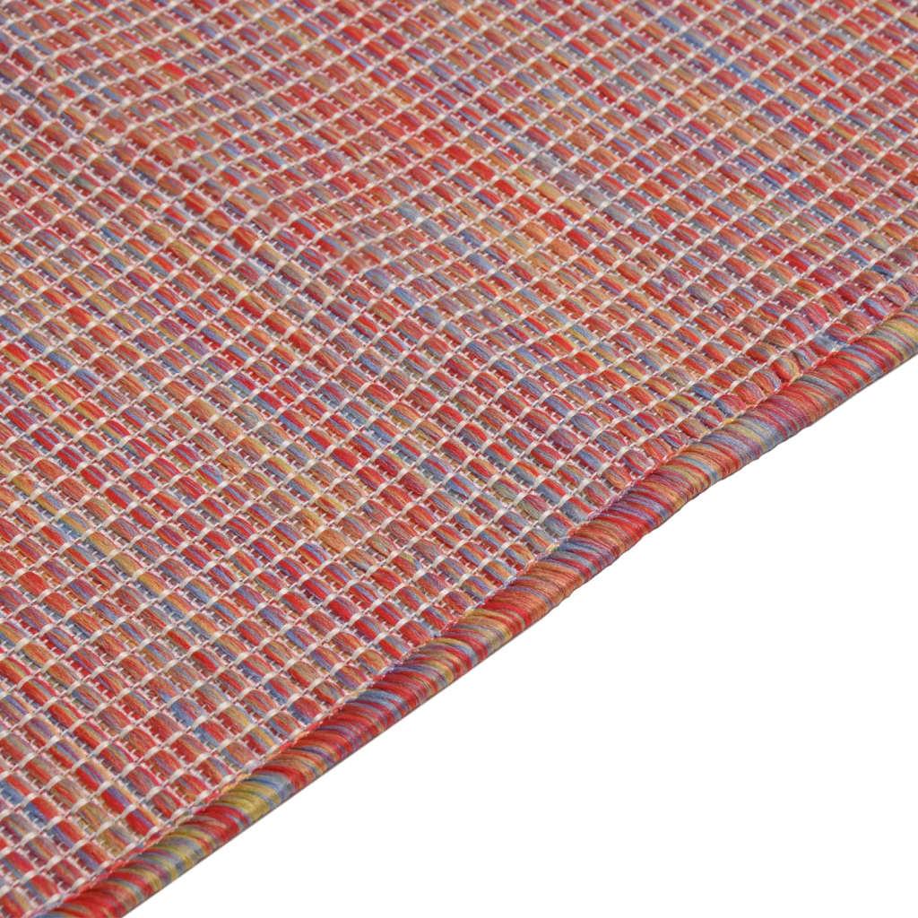 Flatweave Outdoor Rug, 80X150 Cm, Red