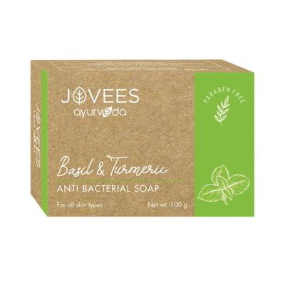 Antibacterial Soap with Basil and Turmeric (100 G), Basil & Turmeric Anti Bacterial Soap, Jovees