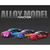1/24 Nissan Electroplated GT-R GTR R34 Alloy Sports Car Model Diecasts Metal Track Racing Car Vehicles Model Sound Light Kids Toys Gift