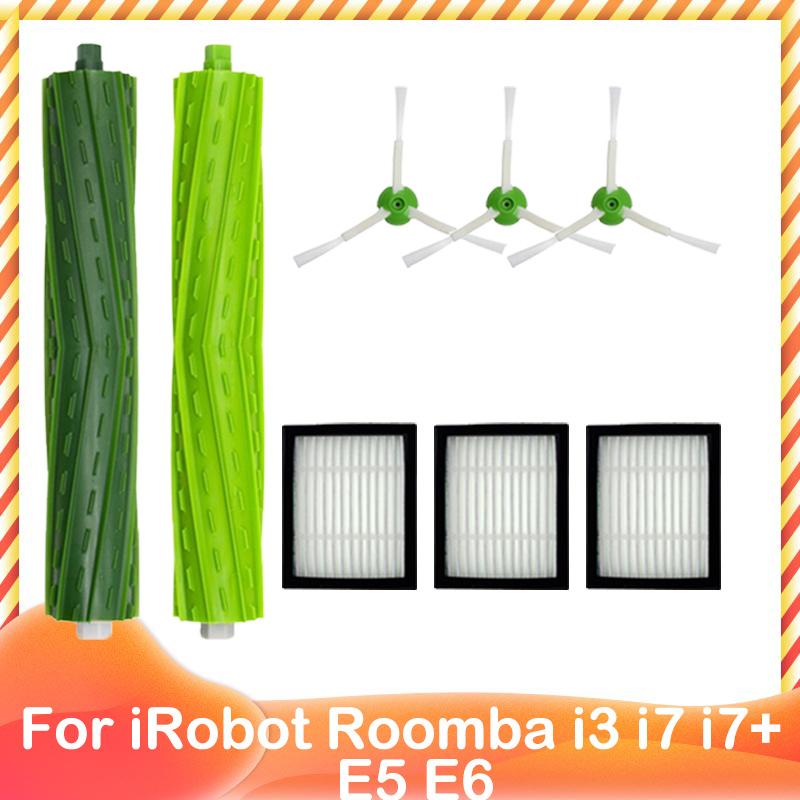 For iRobot Roomba I3 I7 I7+ E5 E6 E7 Robot Vacuum Main Side Brush Roller Hepa Filter Dust Bag Rag Part For Cleaner Replacement