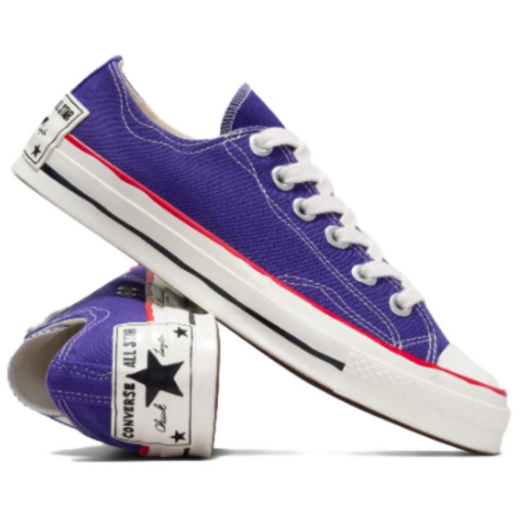 Converse Chuck 70 Fashionable and Versatile Low-top Canvas Shoes for Both Men and Women in Purple