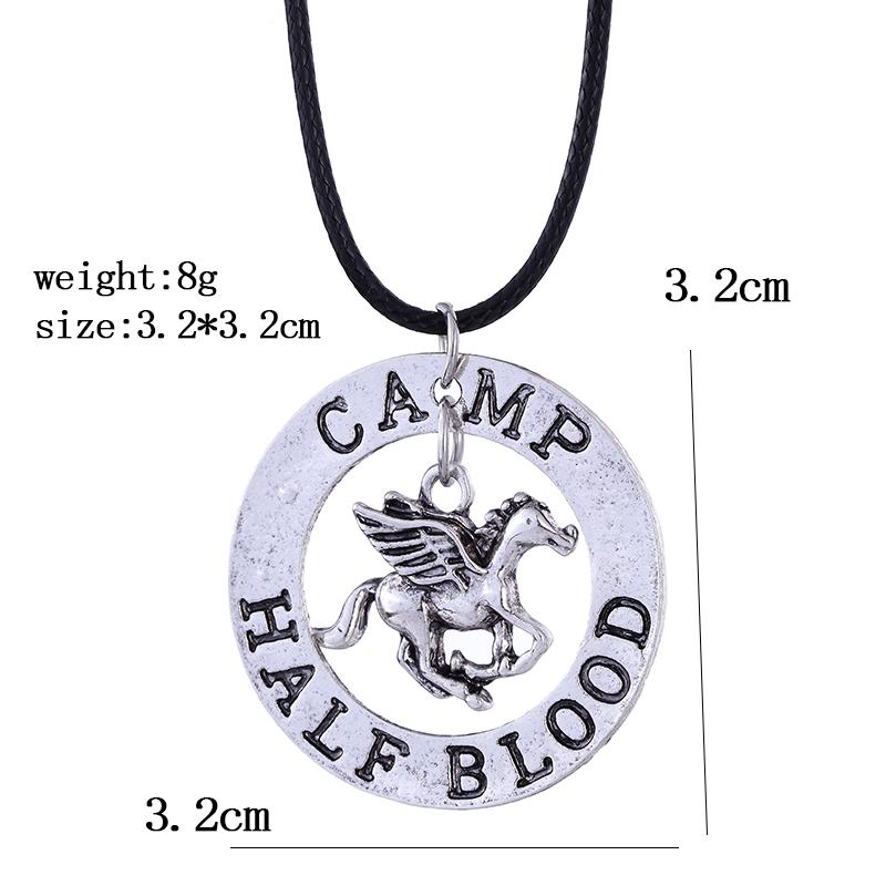 Blood Flying Horse Pendants Necklaces for Men Women Percy Jackson CAMP HALF Necklace Fashion Charm Jewelry Accessories Gifts