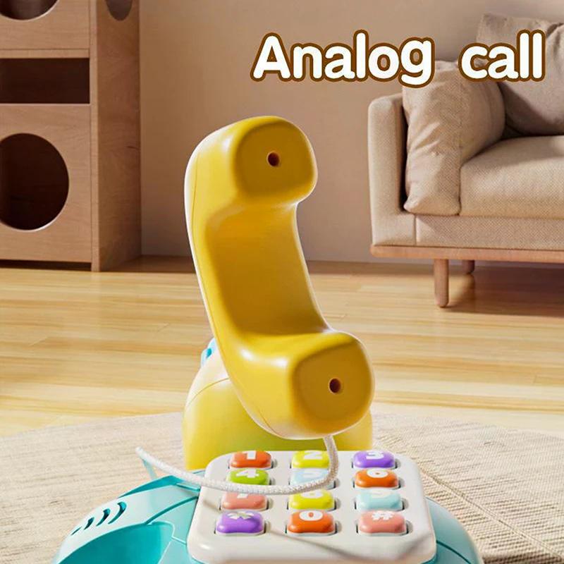 Tartaruga Musicale Strisciante Giocattoli per Bambini Telefono Giocattolo Interattivo per Bambini con Luci Musicali Giocattoli Educativi per l'Apprendimento Precoce per Bambini