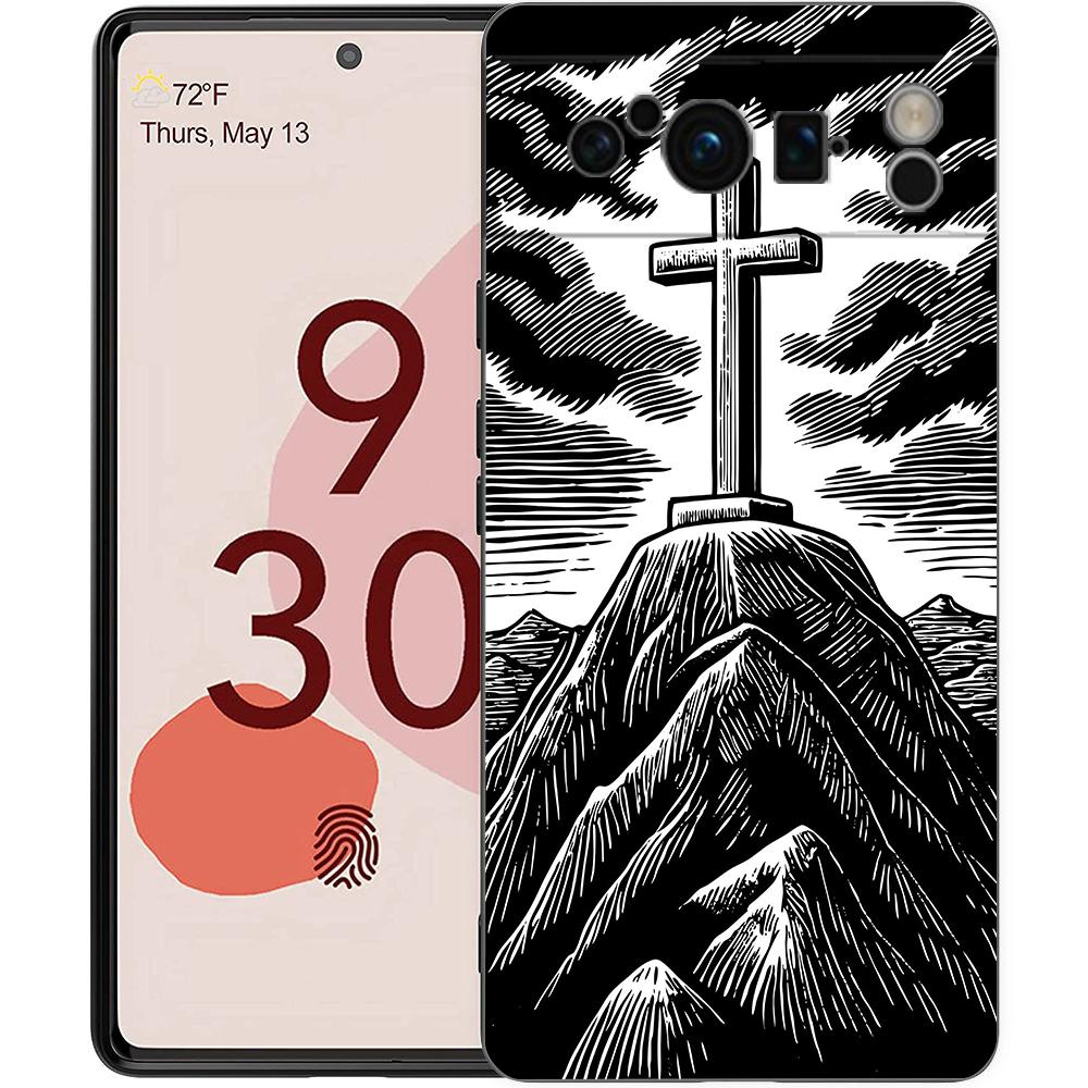 

Christian Bible Jesus Phone Case For Google Pixel 10 9 8 7 Pro 9A 8A 7A 6A 6 Pro XL Soft TPU Bumper Black Cover Pixel 8