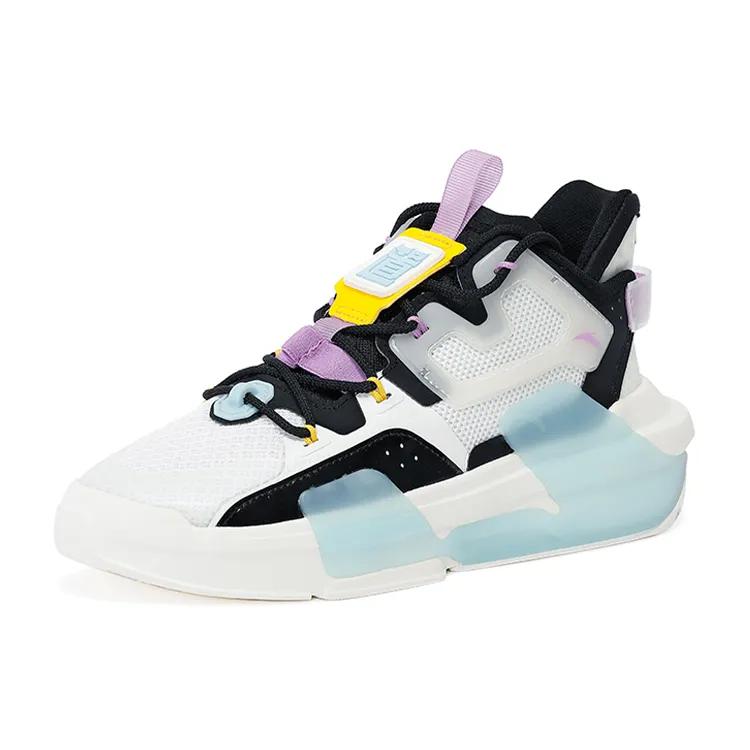 Anta Bastard 3 Abrasion Resistant Slip Resistant Low top Skateboard Shoes Women's White Black Blue (Unisex) Casual Shoes 122138081 4
