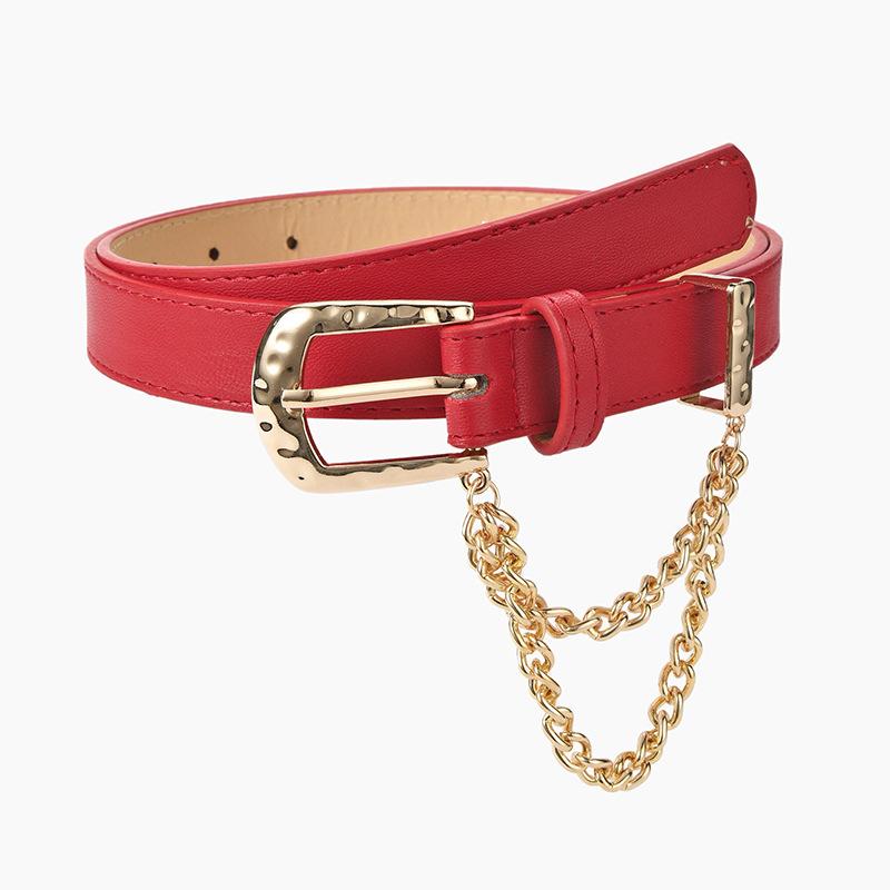Pin Buckle Inlaid Short Chain Belt Jeans Decorative Clothing Belt Women