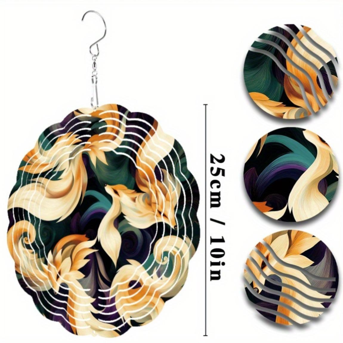 

10 Inch Hanging Wind Chime for Outdoor Garden Balcony Decor Rotating 360 Degree Hook Spring Summer Decorative Art Piece with Dynamic Design 01A