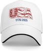 USA 17762026 Zweihundertjahrfeier Baseballkappe Used Look Amerikanische Flagge Print Verstellbar Outdoor Hut