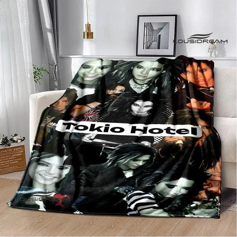 Dětská přikrývka s potiskem kapely Tokio Hotel Dětská Hřejivá přikrývka Flanel Měkká útulná deka Rozkládací pohovka Deka Cestovní deka Dárek k narozeninám