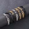 Trendy Cuban ChainMen's Wristband Armband Bracelet 10mm Splicing Chains Stainless Steel Jewelry