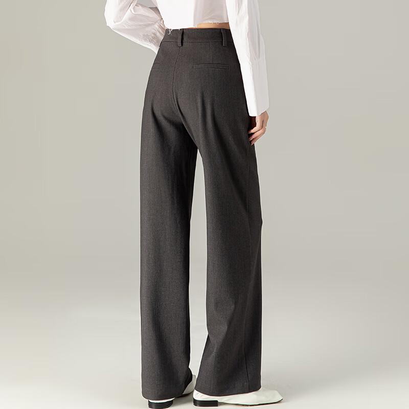 Women's 2024 Autumn High-Waist Wide-Leg Draped Trousers