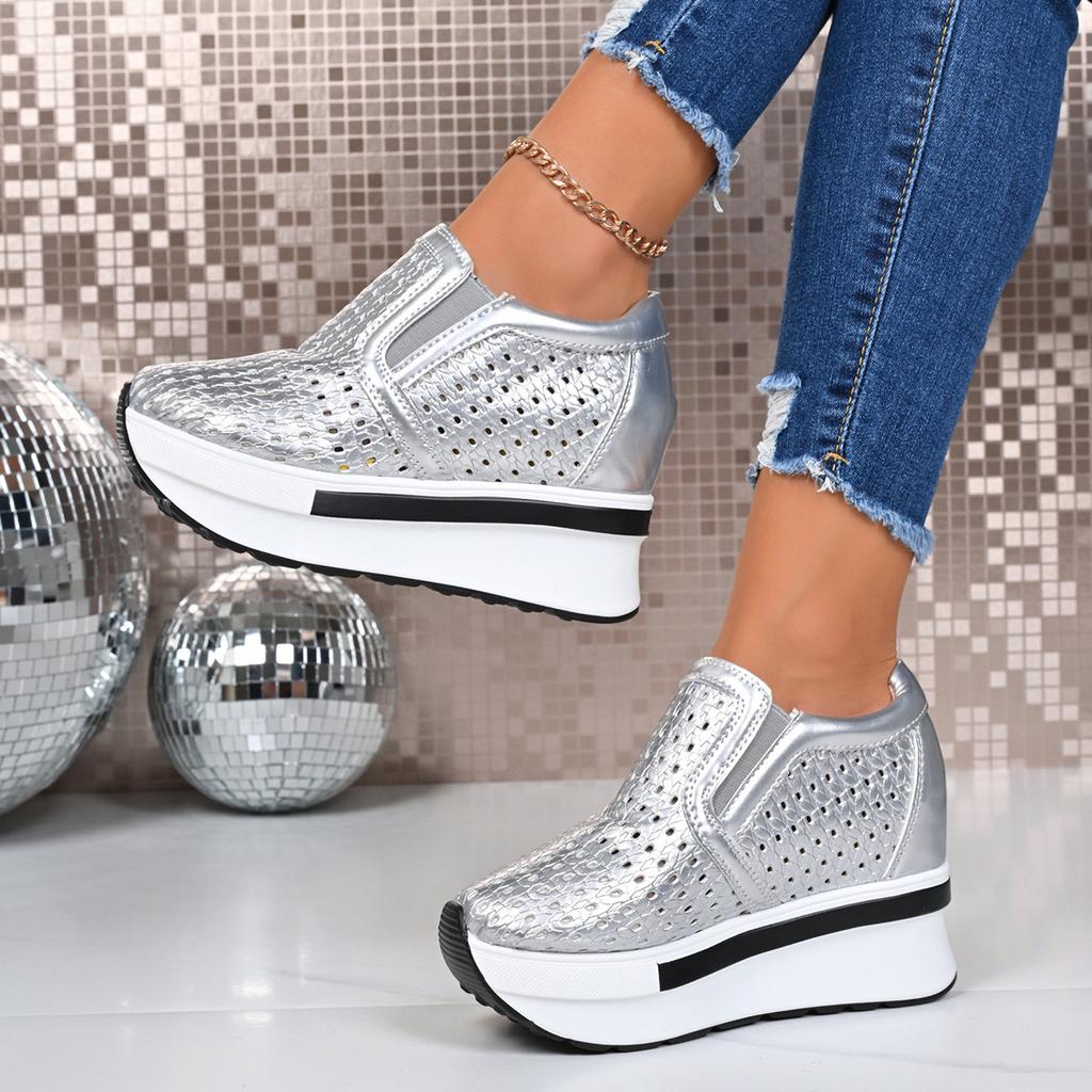 Plus Size Shoes for Women 35-42 Autumn Fashion Platform Wedges Slip On Casual Shoes Zapatos De Mujer Flats Women Footwear