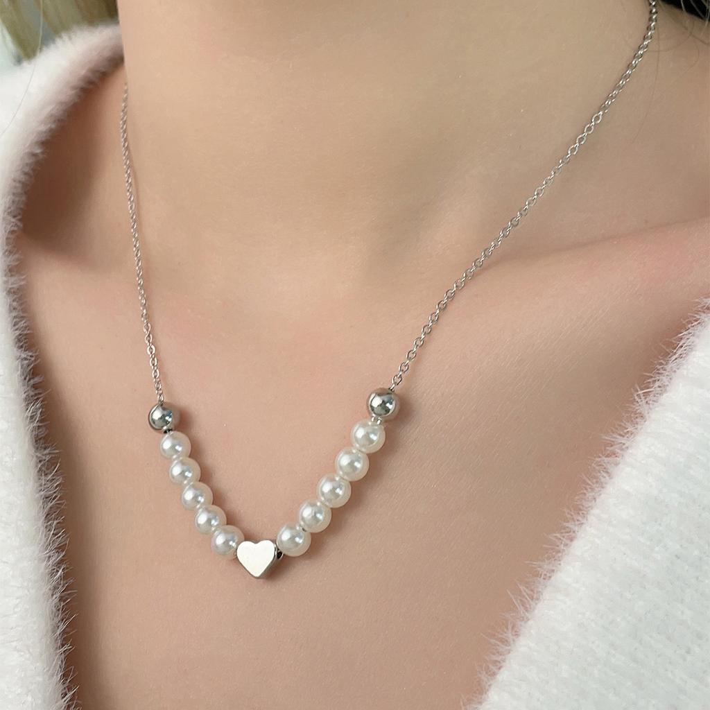 Europe, America, women's irregular multi-layer pearl necklace, creative punk new personalized chain necklace