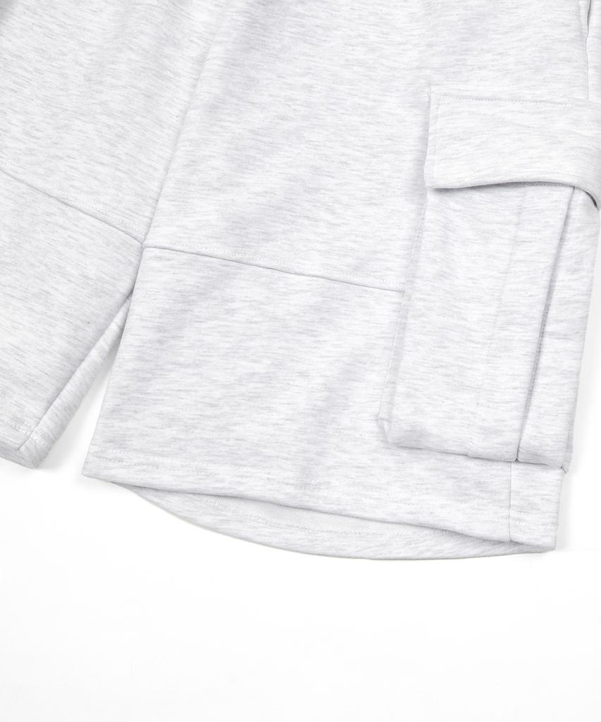 MOO Bermuda Cargo Sweatpants - Melange Grey