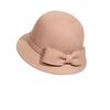 French Style Women Fisherman Hat Keep Warm Woolen Bucket Hat Fashion Bow Topper Hat  Girl
