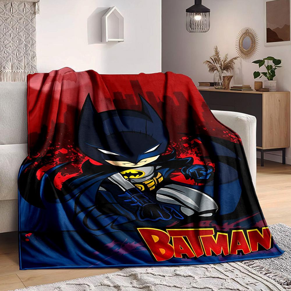 1pc Batman Night City Flannel Throw Blanket - HD Printed Lightweight Soft Warm All-Season Blanket for Sofa, Bed, Travel141