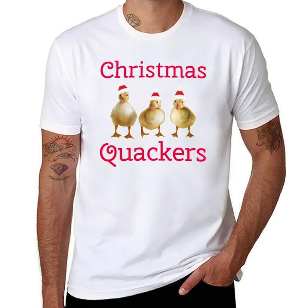 Christmas Quackers Tshirt Big Size Simple Tshirt