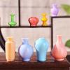 8pcs Mini Colorful Vase Bottles/pots Handmade Dollhouse Miniatures Vase Doll House Decora Kitchen Ornament DIY Accessories