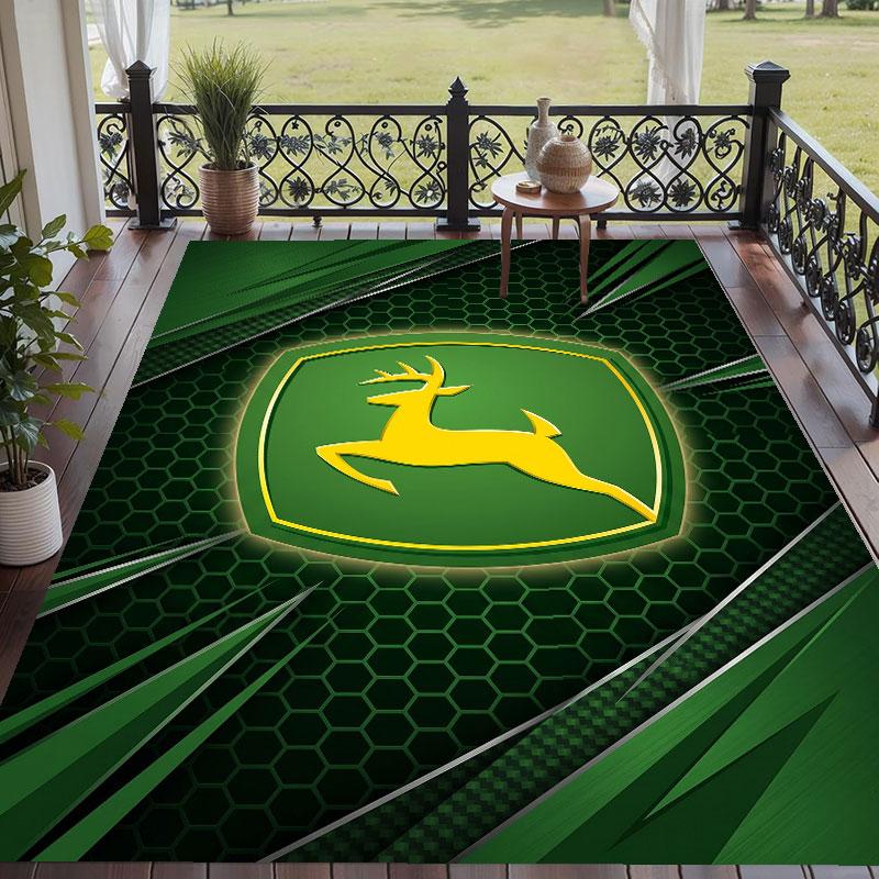 Tappeto Morbido per Pavimento con Motivo John Deere Tappeto Decorativo per la Decorazione della Stanza di Casa