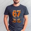 Trendy 67 Basketball Six Seven Tee Unisexs Short Sleeve Oneck Tshirt Summer New Male Casual T Shirt Unisex Clothing
