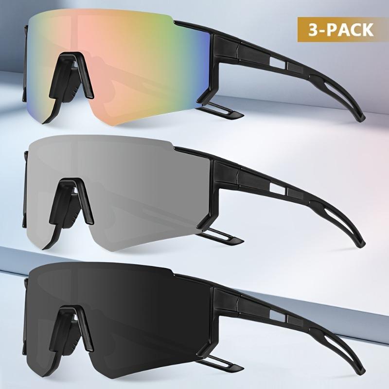 3-piece Set of Men's Sports Fashion Glasses - Suitable for Cycling Fishing and Driving Sports Fashion Glasses