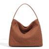 Vintage Frosted Large Capacity Tote Bag, Hand Woven Hand-held Single Shoulder Commuting Bag, Niche Design, Underarm Bag for Women