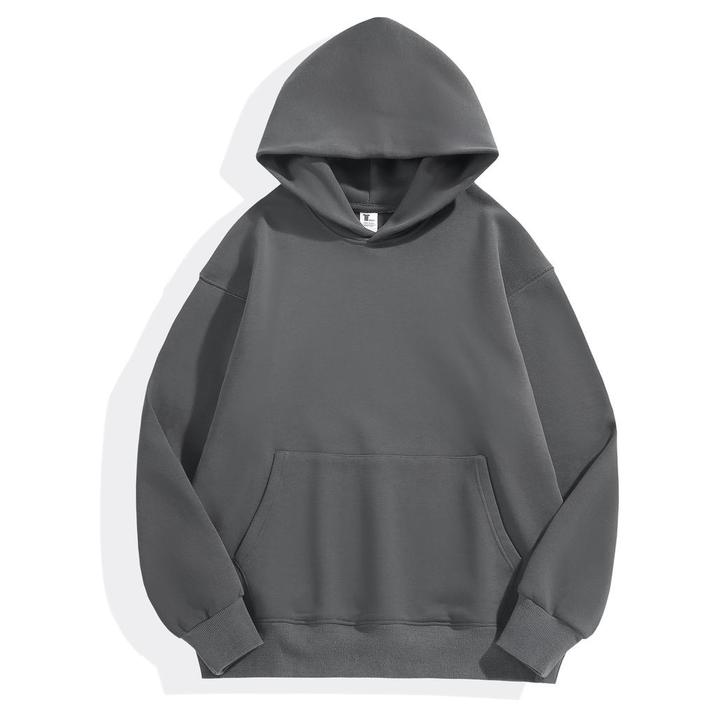 Women Plus Velvet Hooded Sweatshirt Men Thickened Tight Polar Fleece Pullover Hoodie
