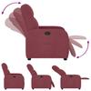 Recliner Chair Burgundy Fabric