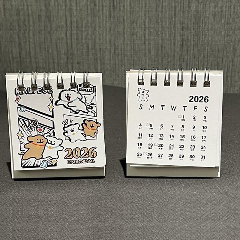 2026 Desk Calendar Yearly Monthly Daily Planner Cute Coil Calendar Yearly Schedule Organizer To Do List Home Office Supplies
