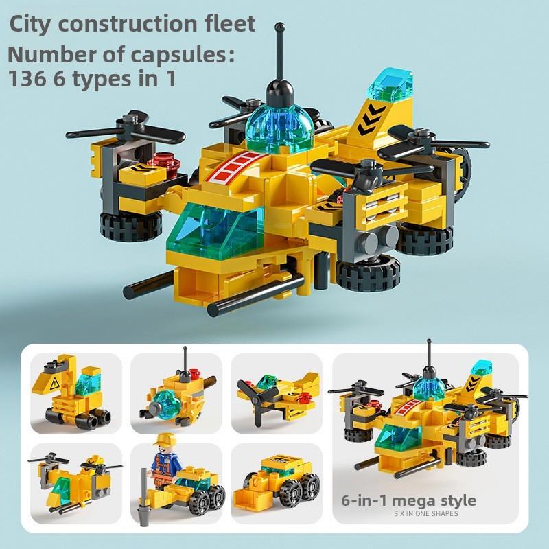 Military Transforming Fire Truck Building Block Set For Kids Educational Play