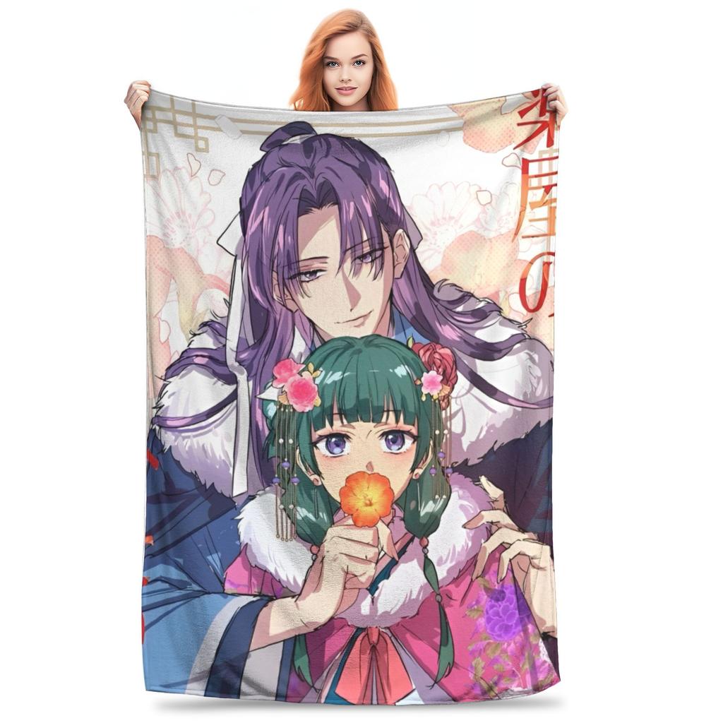 Kusuriya No Hitorigoto Anime Fleece Throw Blanket The Apothecary Diaries Blanket for Bed Bedroom Ultra-Soft Bedroom Quilt,