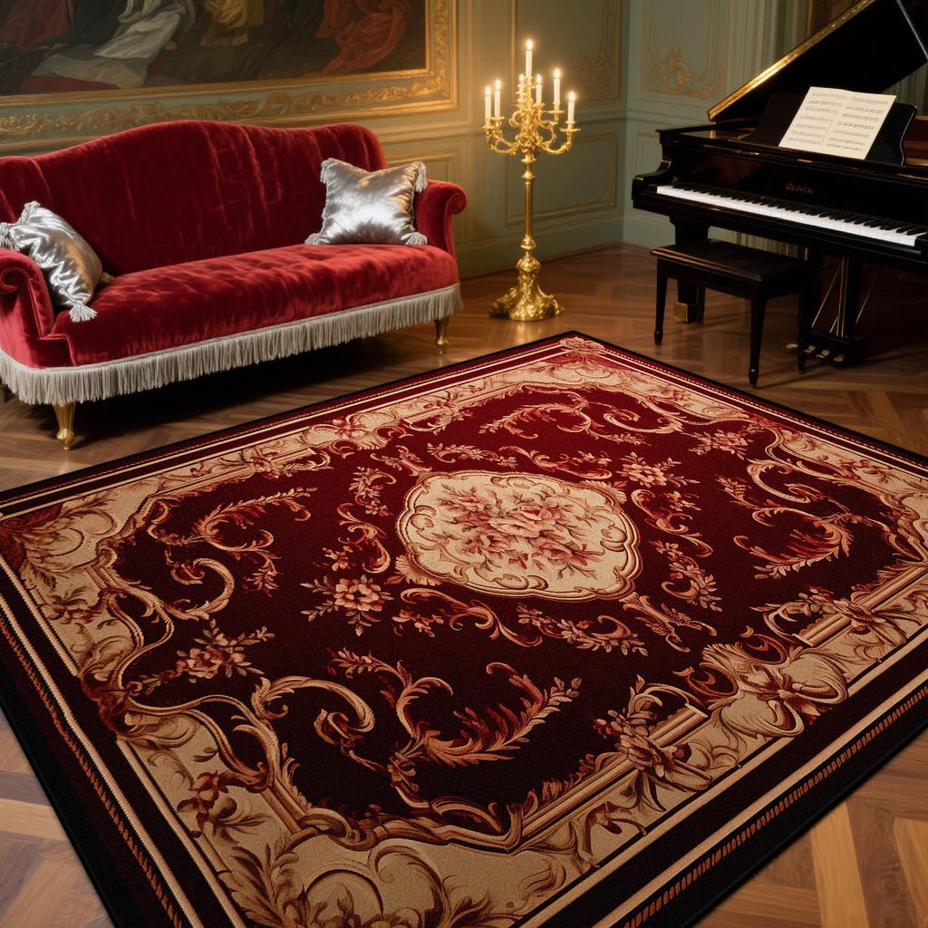 Luxury Living Room Rugs European Style Decoration Home Music Room Sofa Large Carpets Bedroom Cloakroom Fluffy Soft Mat Bedside