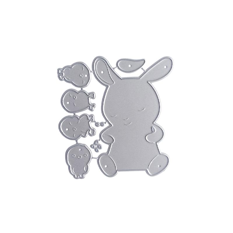 

Rabbits Shape Cutting Dies Carbon Steel Die Cut Scrapbooking Embossing Stencils for Scrapbooking Card Making Packaging 1