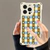 Cute Heart Colorful Grid Pattern TPU For iphone 17 16 15 14 12 Phone Case Four Corner Anti Fall Protection Portable Hanging Rope