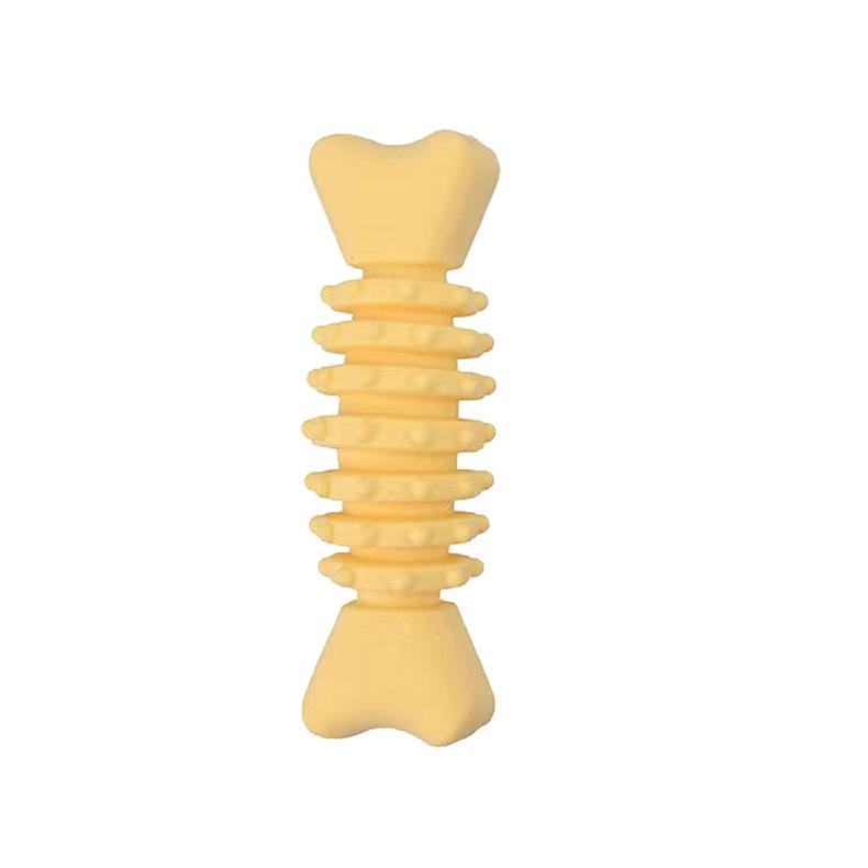 TPR Macaron Fish Bone Chew Stick: Durable, Teeth-Cleaning Toy for Small Dogs