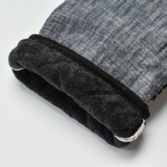 Mini Oven Gloves Heat-Resistant Kitchen Mitts with Neoprene Palm Faux Leather Loop Anti-Scalding Pot Rack Oven Mitts Cooking Baking Gloves